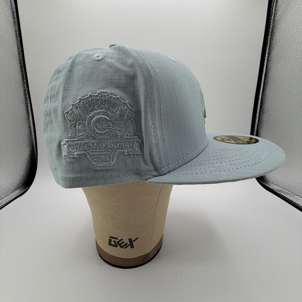 Chicago Cubs Ripstop Hat New Era 59FIFTY Teal Fitted Sz 7 1/2 All Star Game NEW - Picture 6 of 11